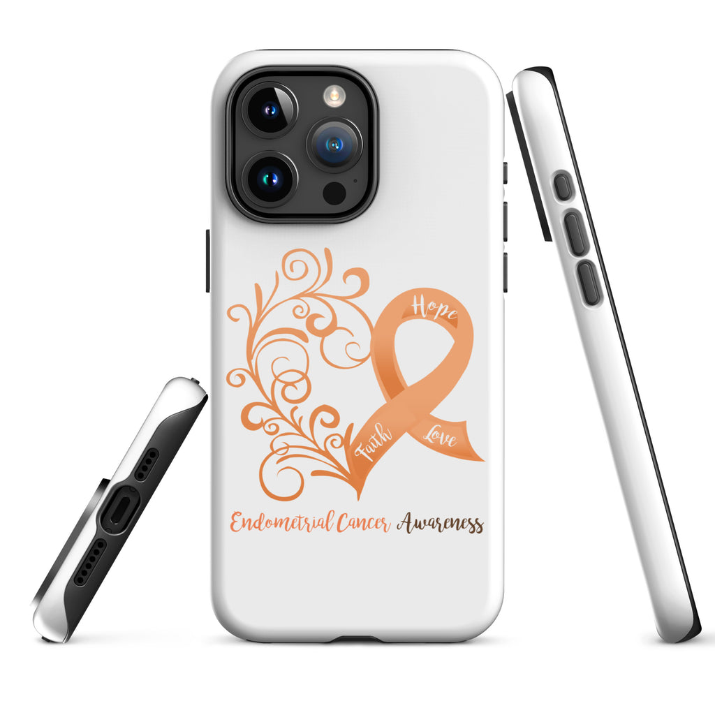 Endometrial Cancer Awareness Heart Tough Case for iPhone® (Several Models Available) (NON-RETURNABLE)
