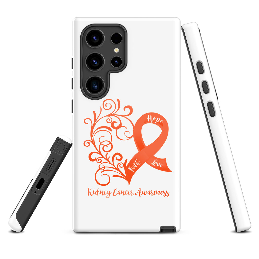 Kidney Cancer Awareness Heart Tough case for Samsung® (Several Models Available)(NON-RETURNABLE)