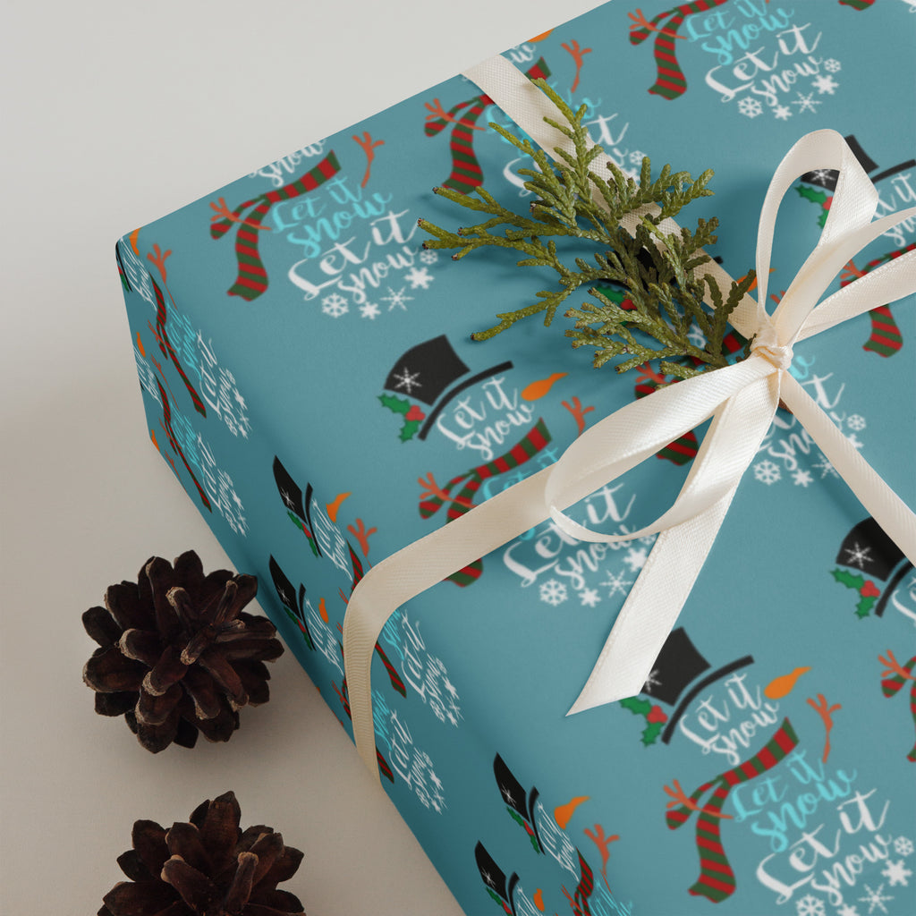 "Let It Snow" Christmas Gift Wrap (3 Sheets)