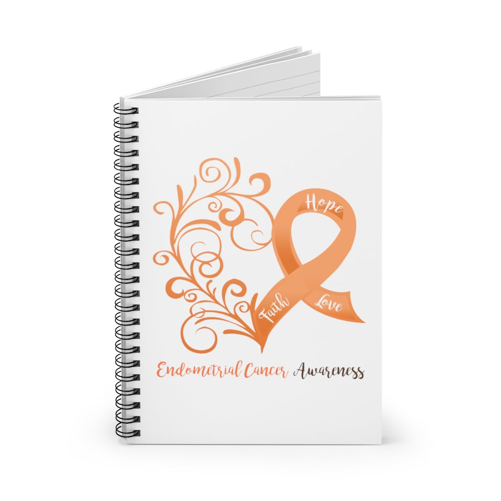 Endometrial Cancer Awareness Spiral Journal - Ruled Line