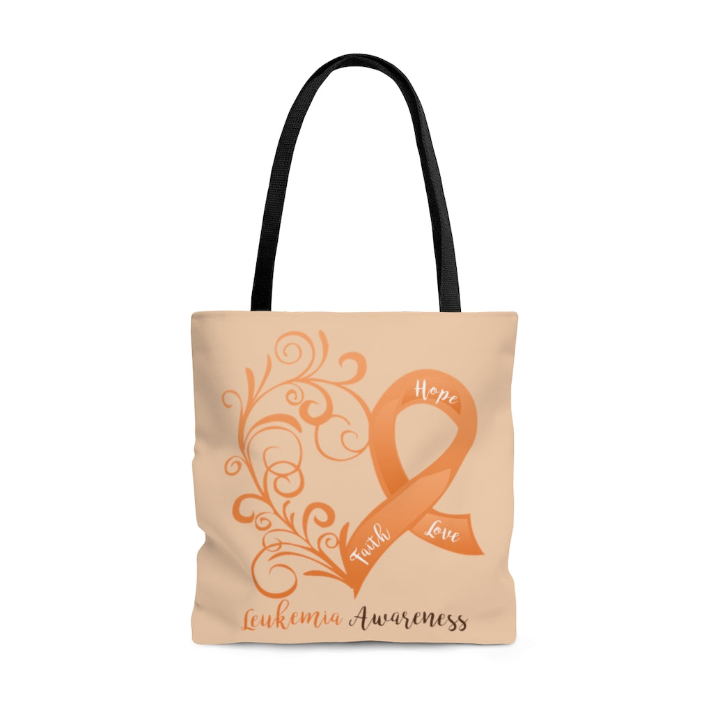 Leukemia Awareness Large Tote Bag (Dual-Sided Design)