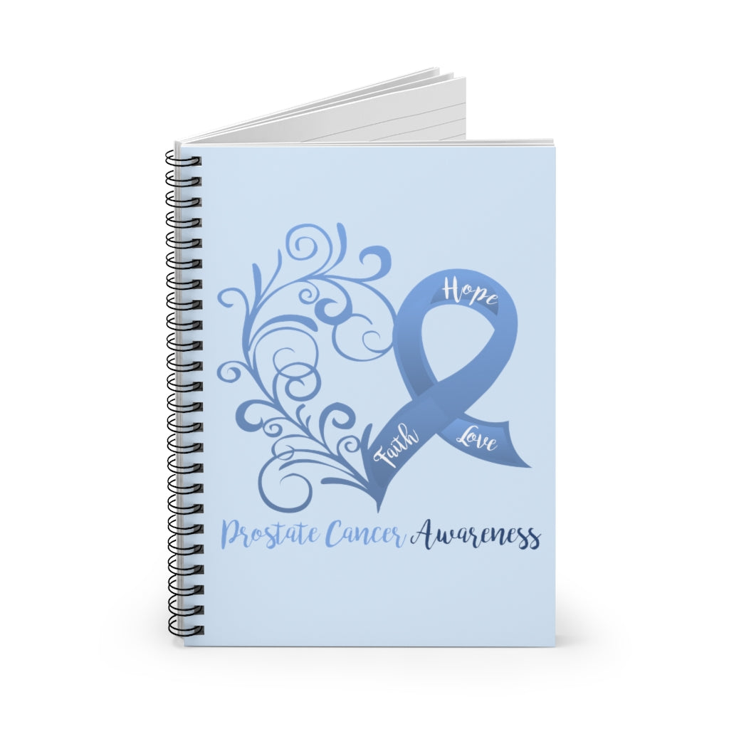 Prostate Cancer Awareness Spiral Journal - Ruled Line
