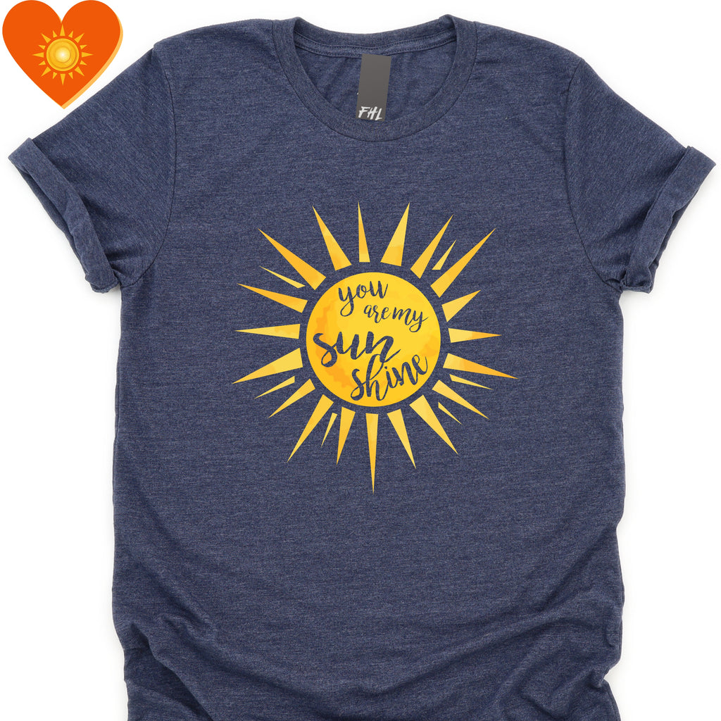 You Are My Sunshine Heather Midnight Navy T-Shirt (Size 4XL Only) (Quick Ship)