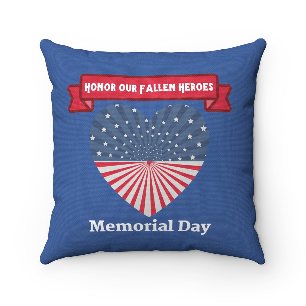 Memorial Day "Blue" Square Pillow (20 X 20)
