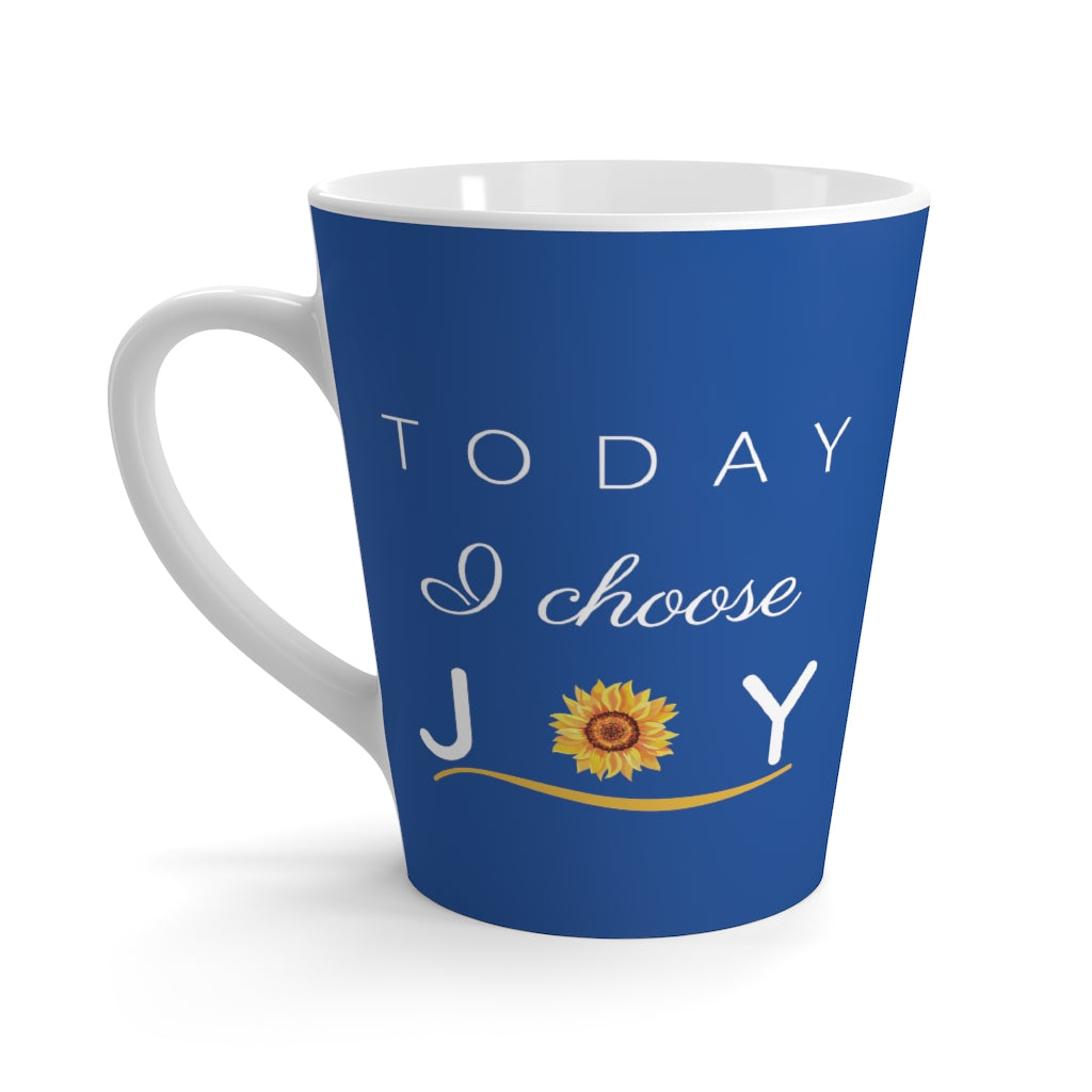 "Today I Choose Joy" Navy Latte Mug (12 oz.)