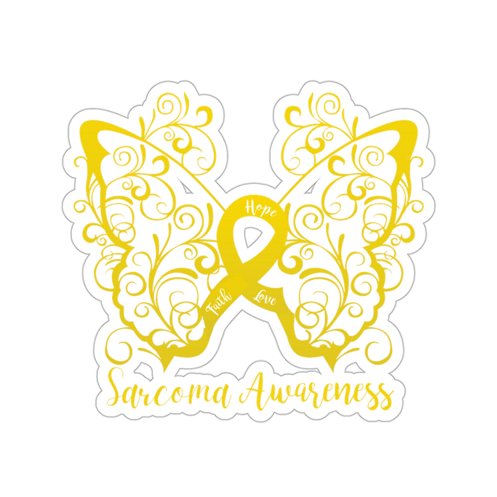 Sarcoma Filigree Butterfly Sticker (3 x 3)