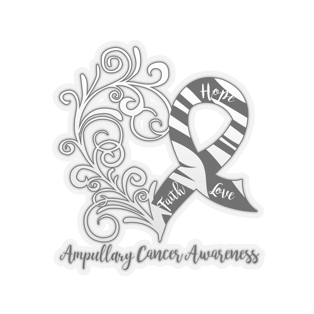 Ampullary Awareness Heart Car Sticker (6x6)