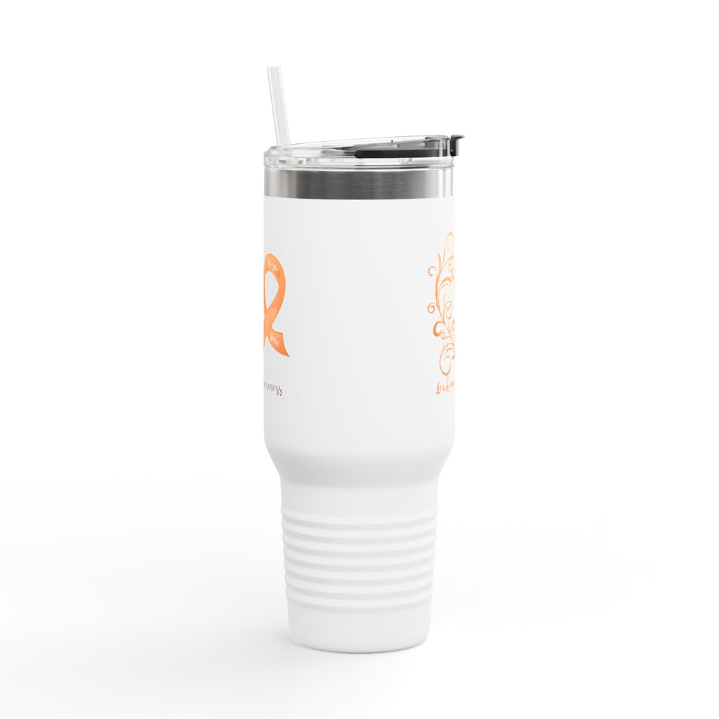 Leukemia Awareness Awareness Heart Insulated Travel Mug | 40oz