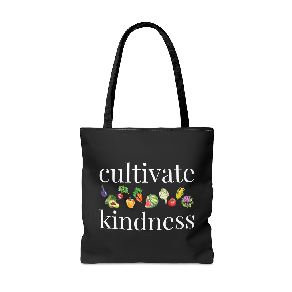 cultivate kindness Large "Black" Tote Bag