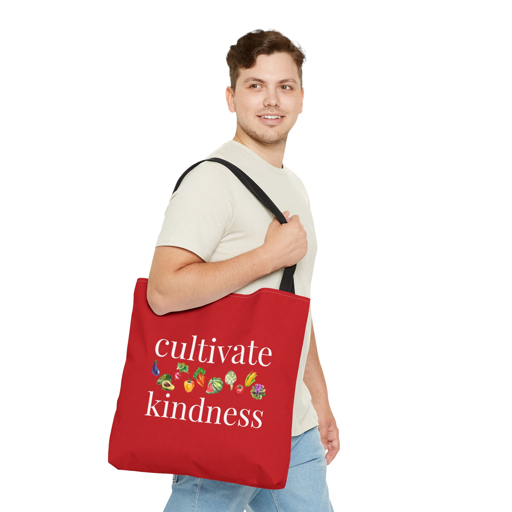 cultivate kindness Large "Red" Tote Bag