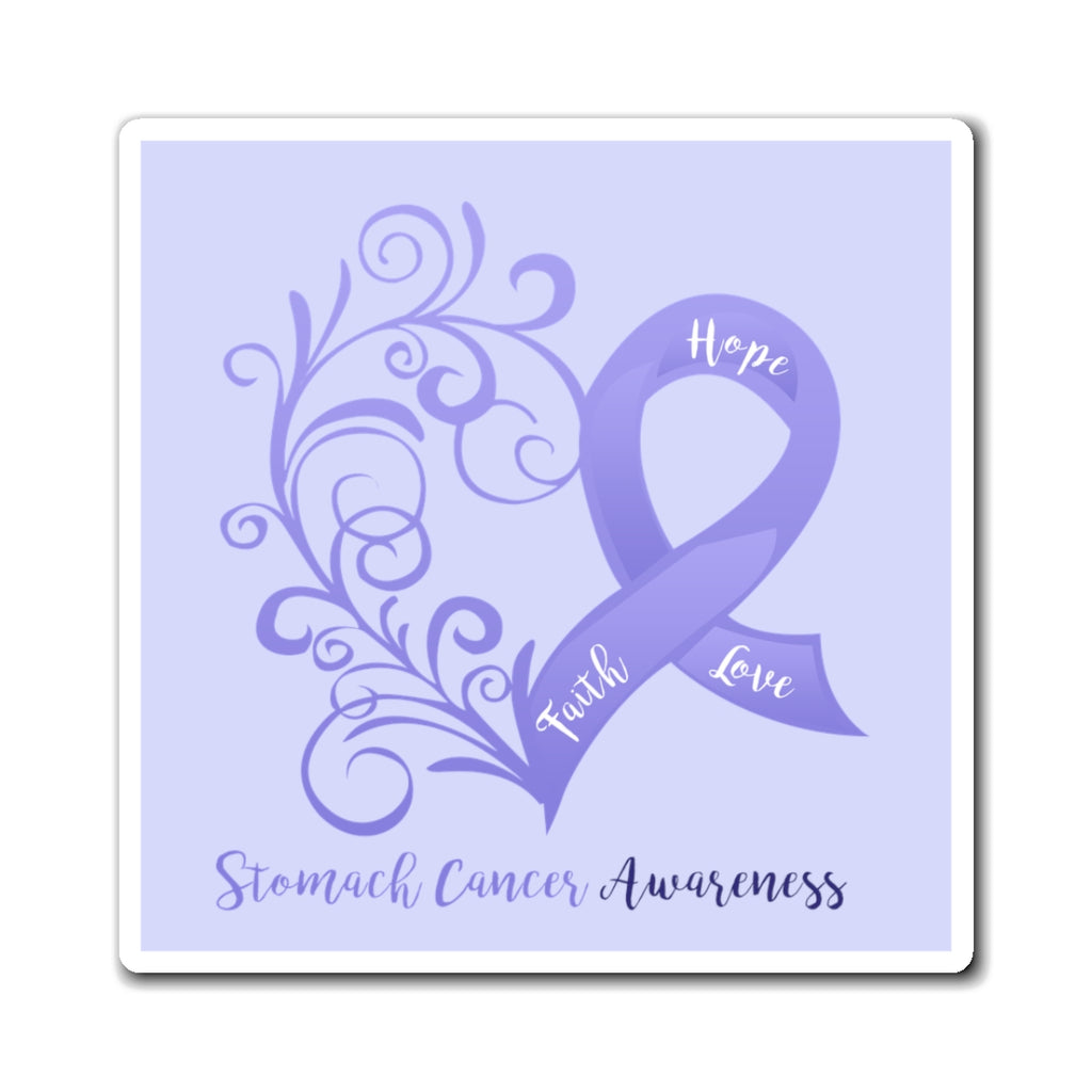 Stomach Cancer Awareness Magnet (Periwinkle Blue Background) (3 Sizes Available)