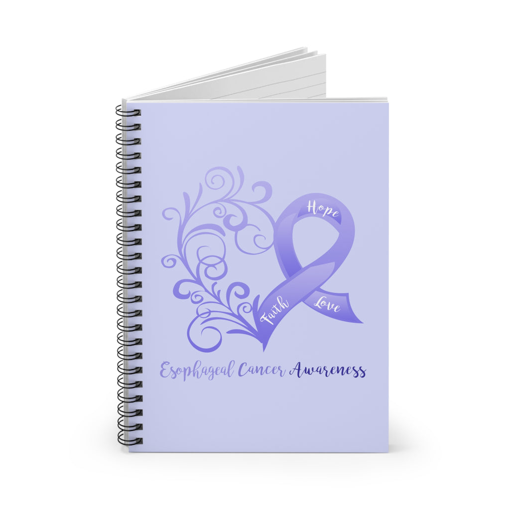 Esophageal Cancer Awareness "Periwinkle Blue" Spiral Journal - Ruled Line