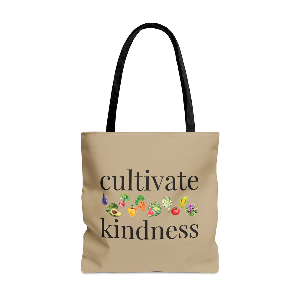 cultivate kindness Large "Khaki" Tote Bag