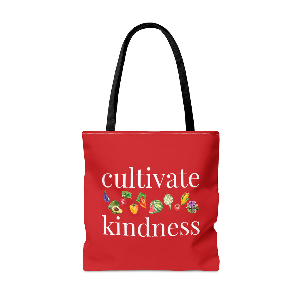 cultivate kindness Large "Red" Tote Bag