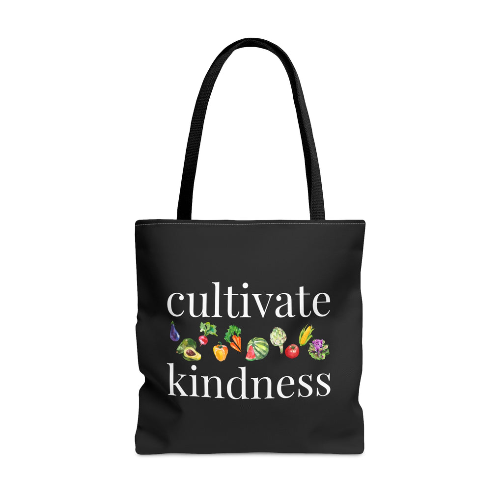 cultivate kindness Large "Black" Tote Bag