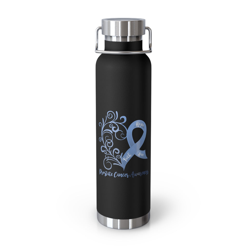 Prostate Cancer Awareness Heart Copper Vacuum Insulated Bottle, 22oz