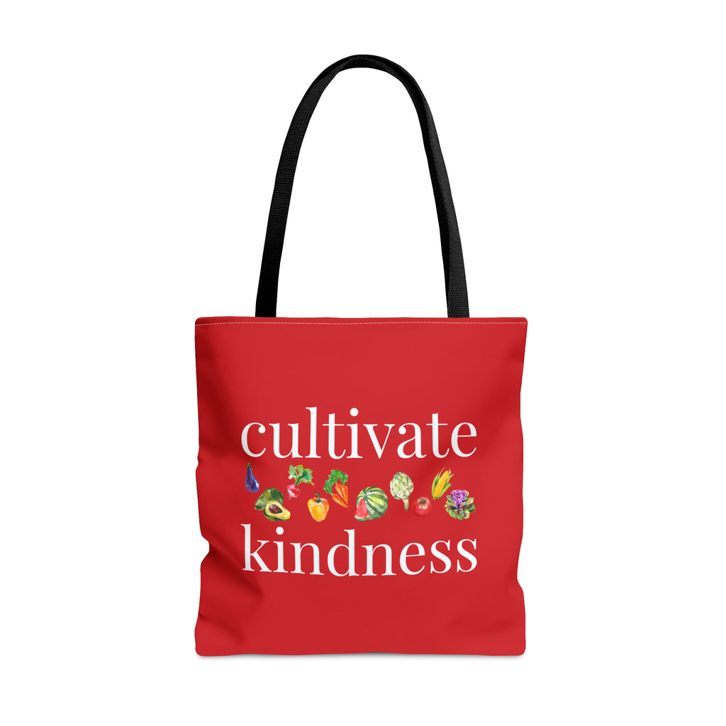 cultivate kindness Large "Red" Tote Bag