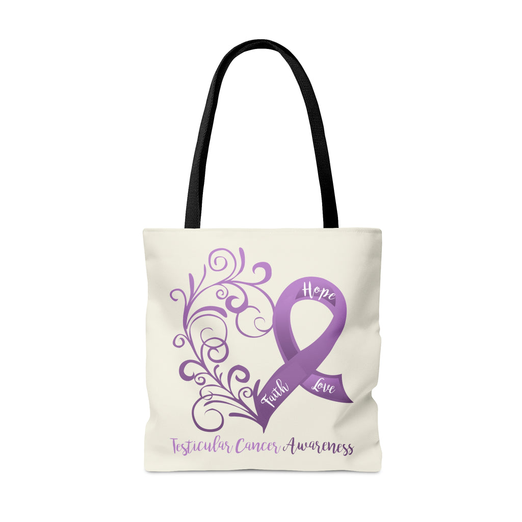 Testicular Cancer Awareness Large "Natural" Tote Bag