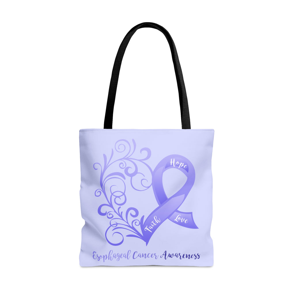 Esophageal Cancer Awareness Large Tote Bag (Periwinkle Blue)