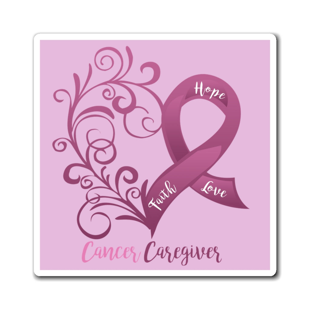 Cancer Caregiver Heart Magnet (3 Sizes Available)