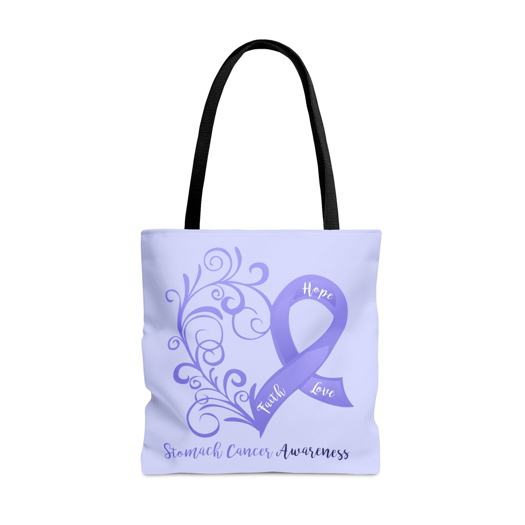 Stomach Cancer Awareness Large Tote Bag (Dual-Sided Design)(Periwinkle Blue)