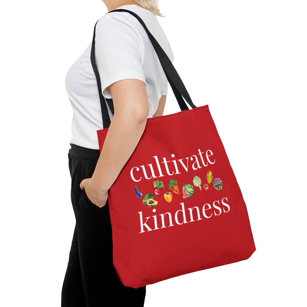 cultivate kindness Large "Red" Tote Bag