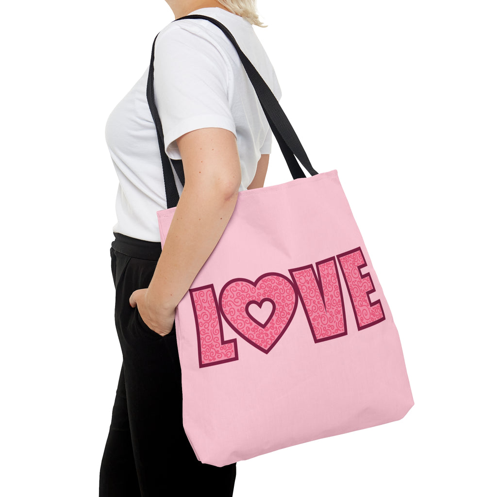 Valentines Love Heart Large Tote Bag