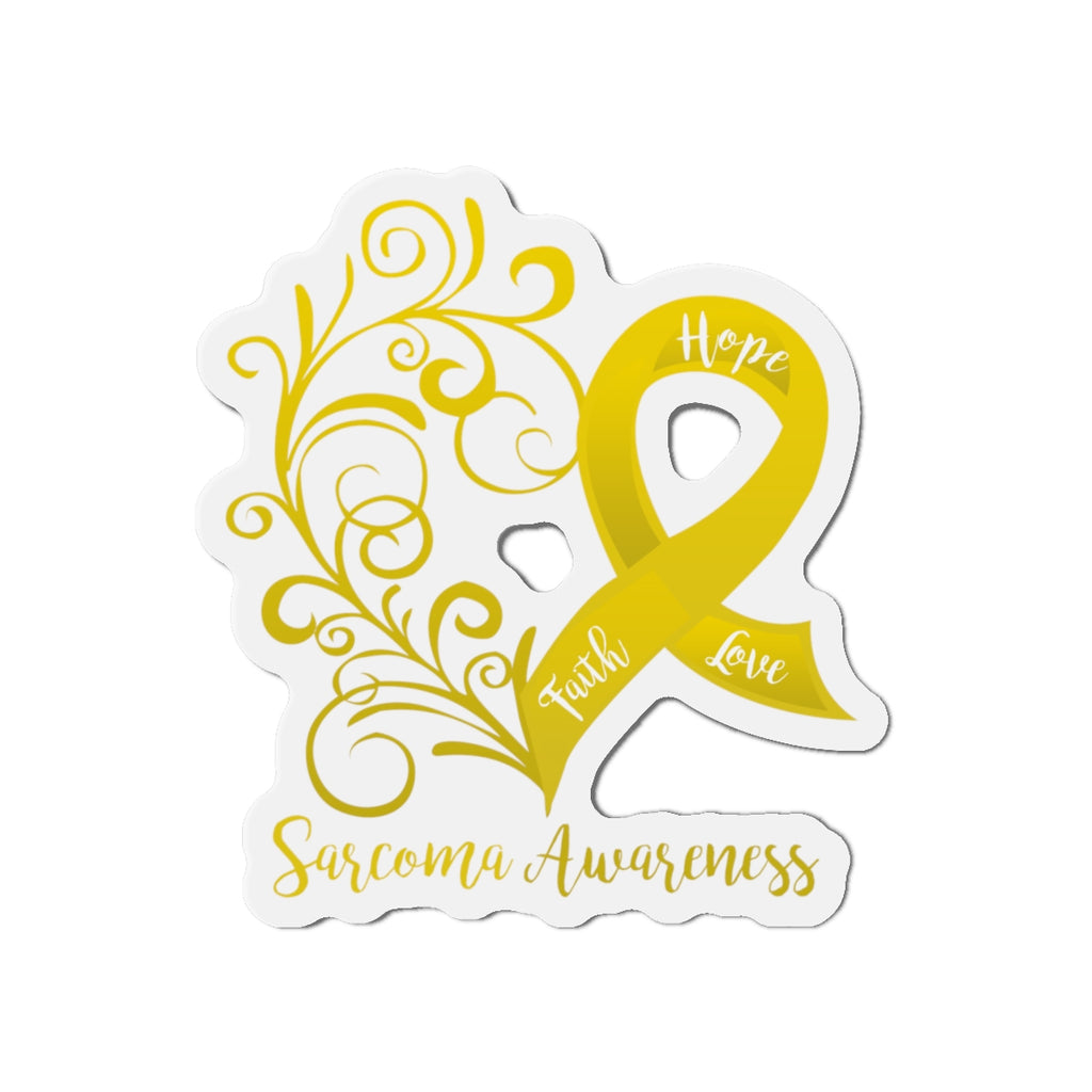 Sarcoma Awareness Heart Flexible Vehicle Magnet (6 X 6)