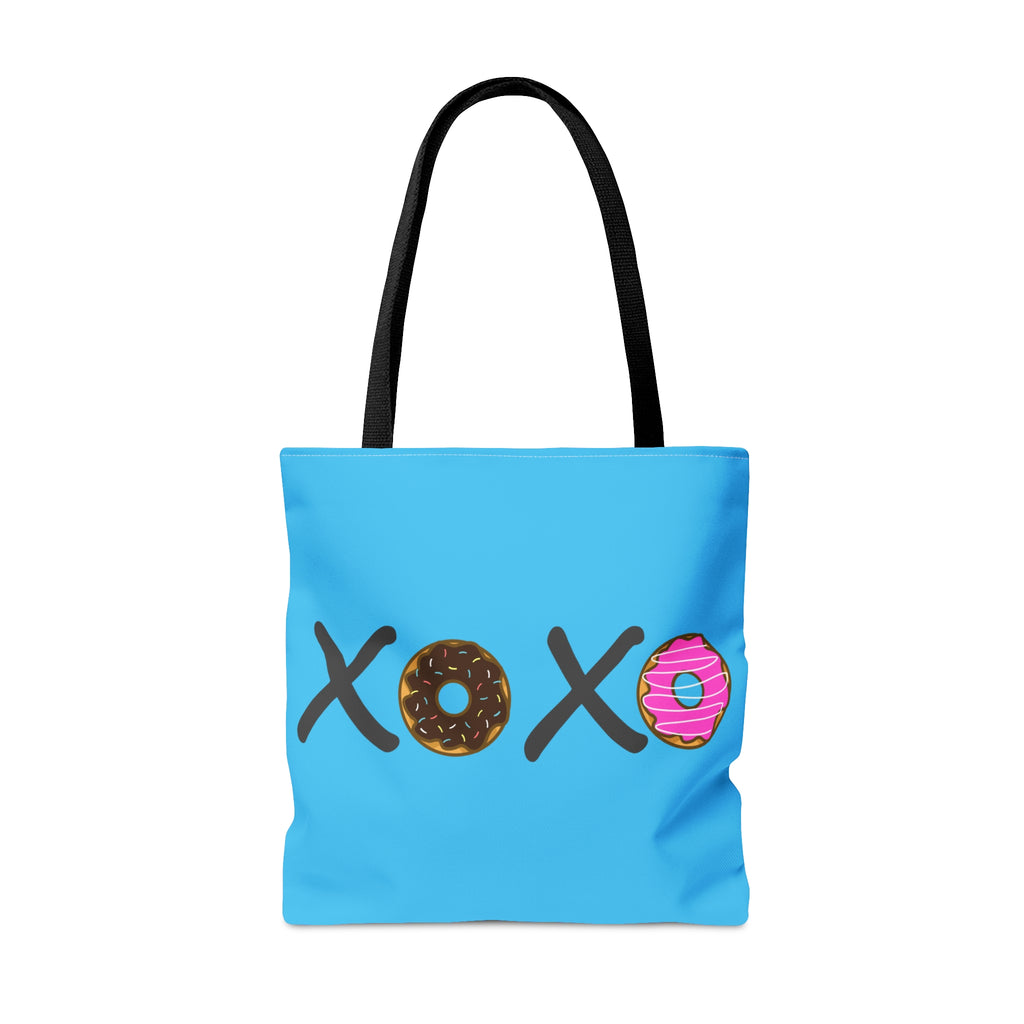 XOXO Donuts Large Aqua Tote Bag