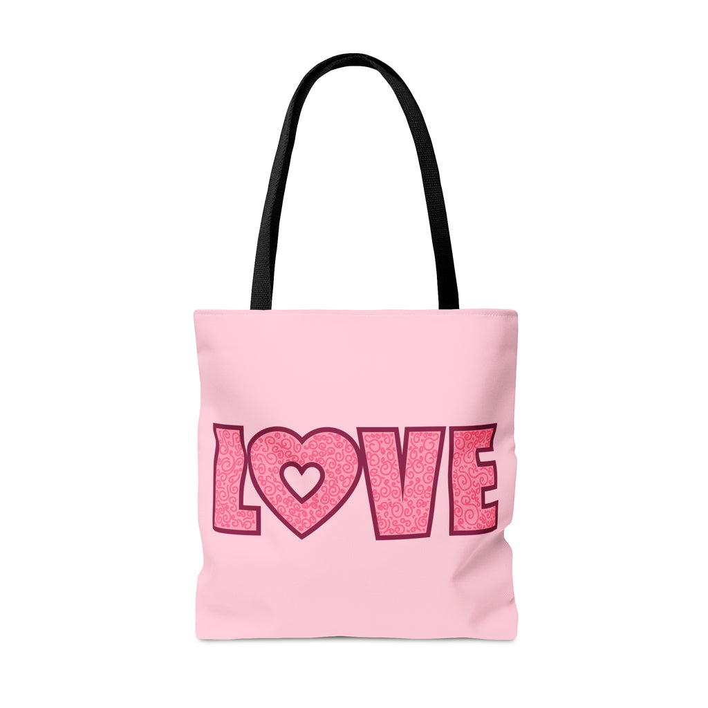 Valentines Love Heart Large Tote Bag