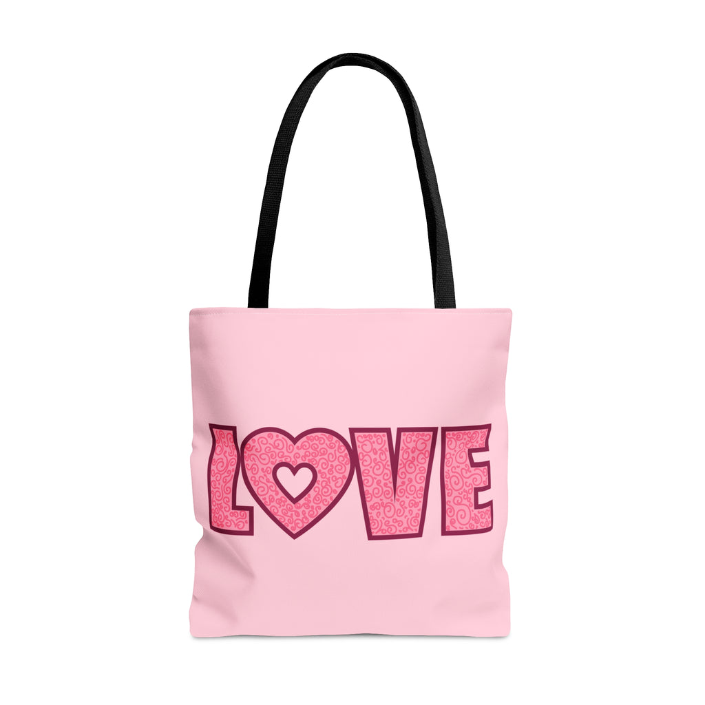 Valentines Love Heart Large Tote Bag