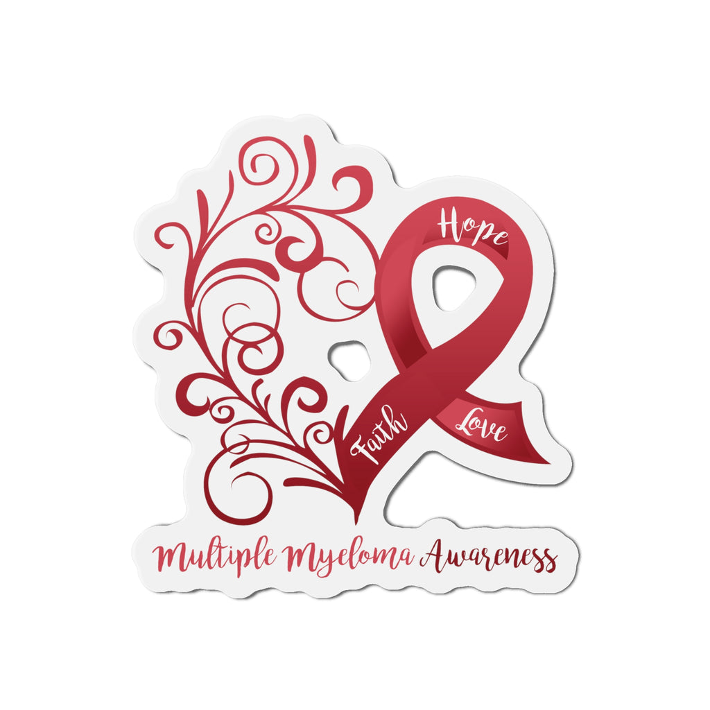 Multiple Myeloma Awareness Heart Flexible Vehicle Magnet (6 X 6)