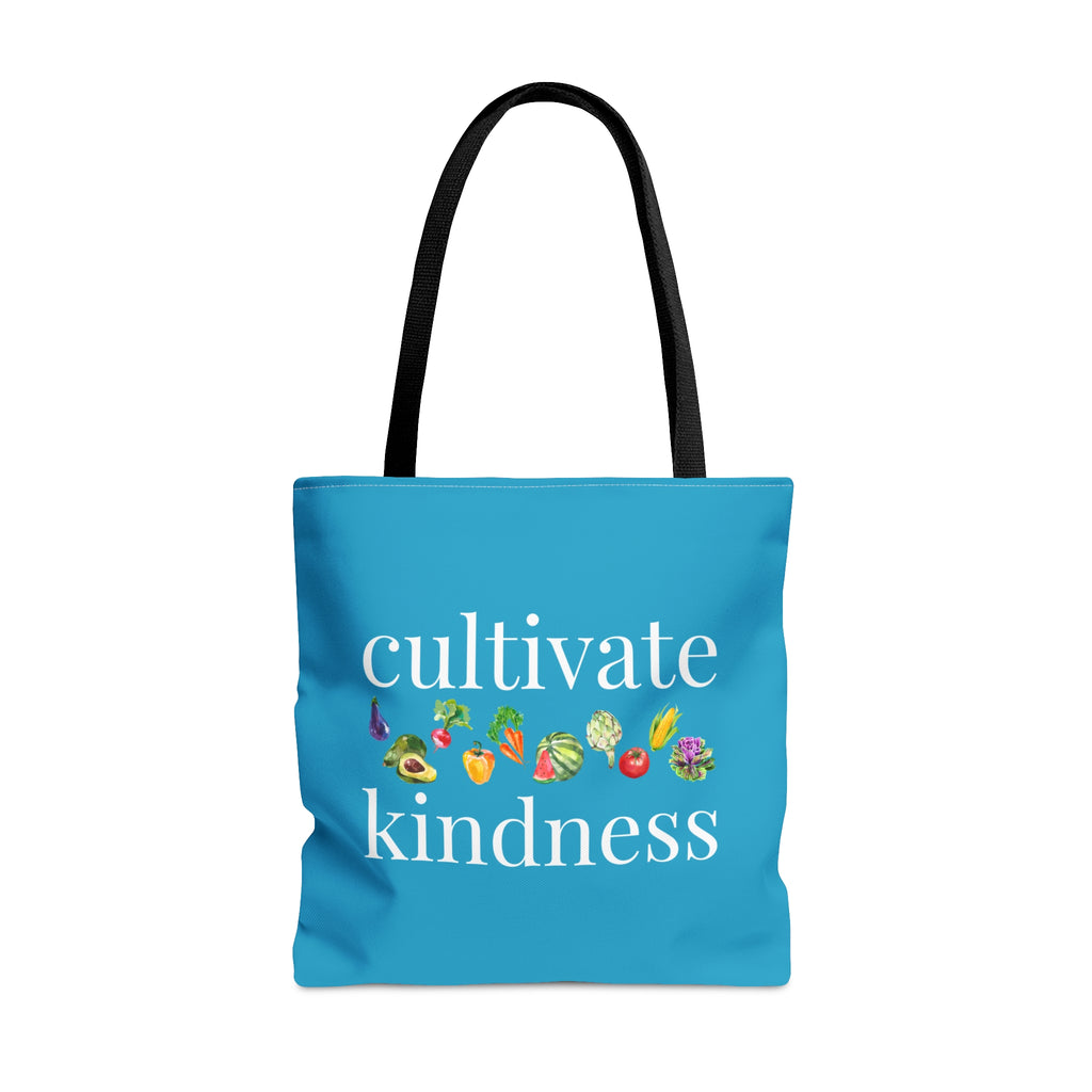 cultivate kindness Large "Aqua" Tote Bag