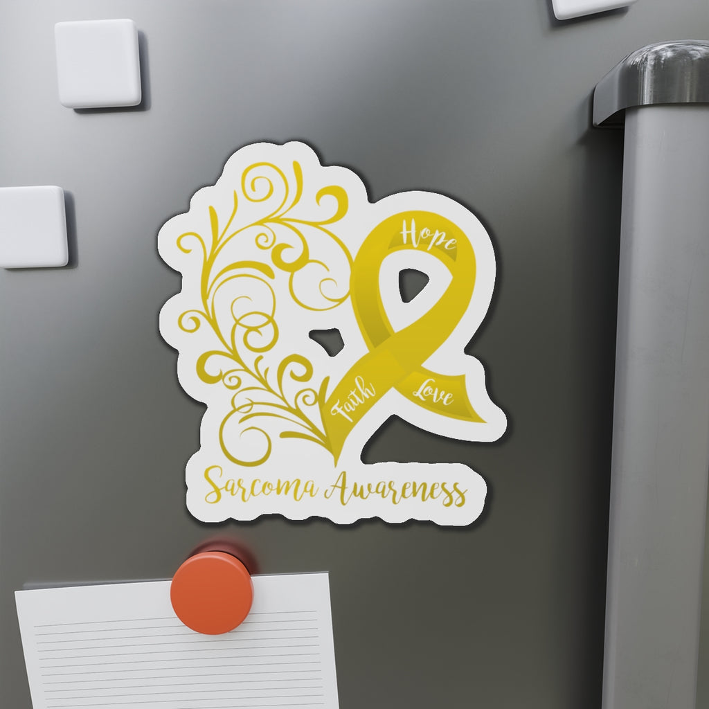 Sarcoma Awareness Heart Flexible Vehicle Magnet (6 X 6)