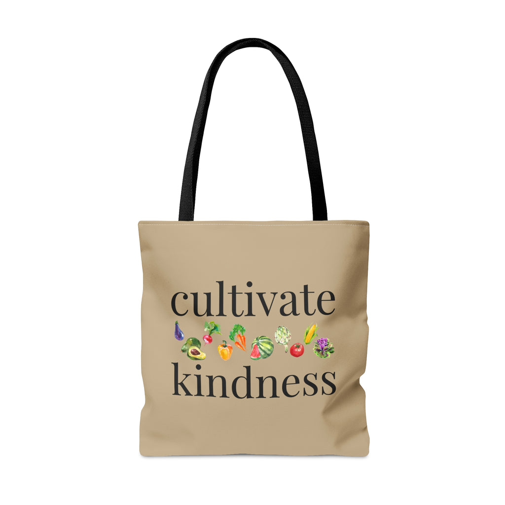 cultivate kindness Large "Khaki" Tote Bag