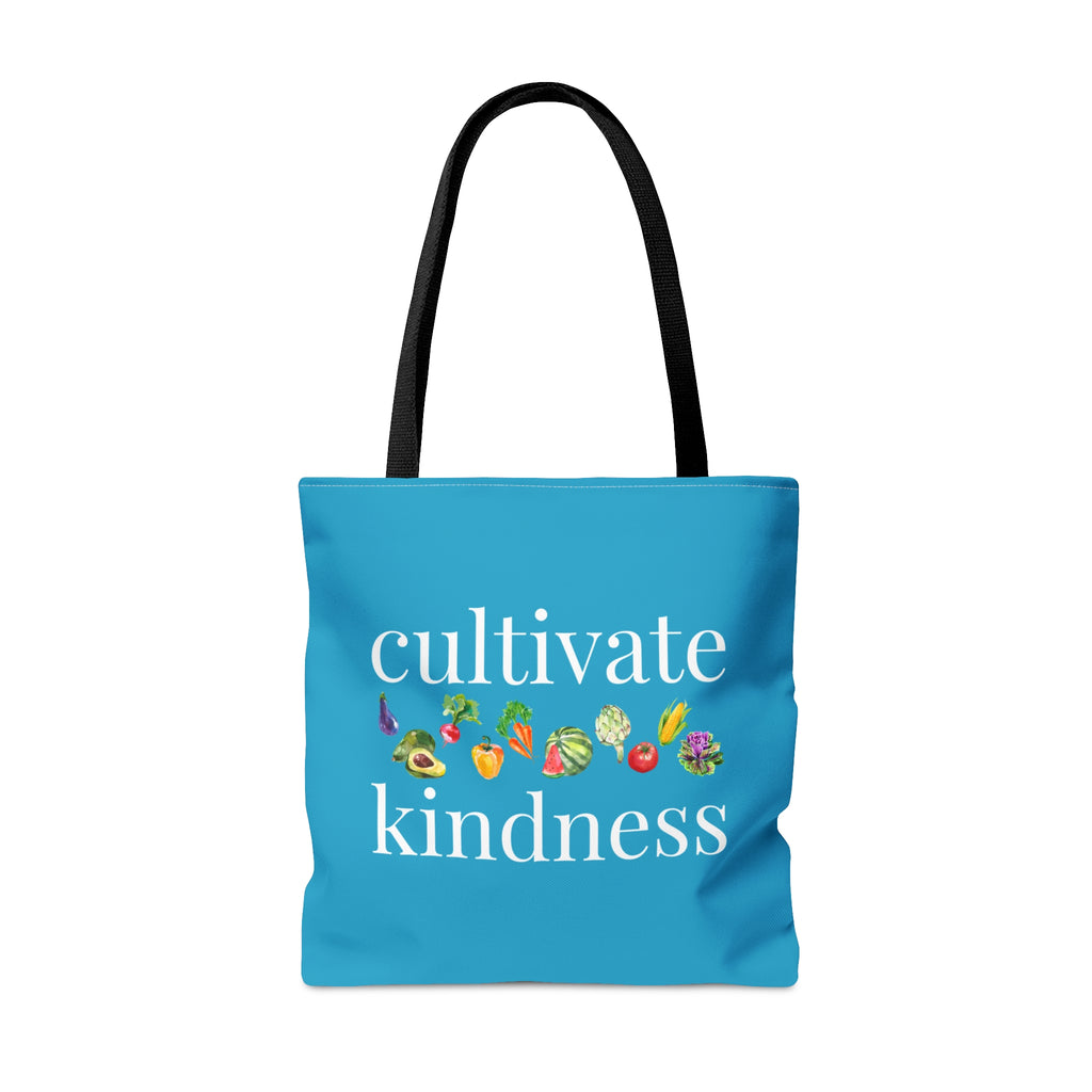 cultivate kindness Large "Aqua" Tote Bag