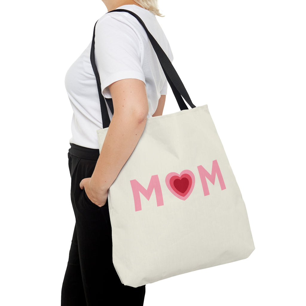 Mom Heart Large "Natural" Tote Bag