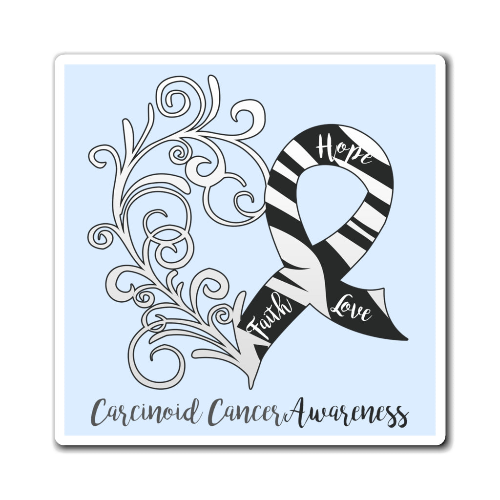 Carcinoid Cancer Awareness Heart "Light Blue" Magnet (3 Sizes Available)