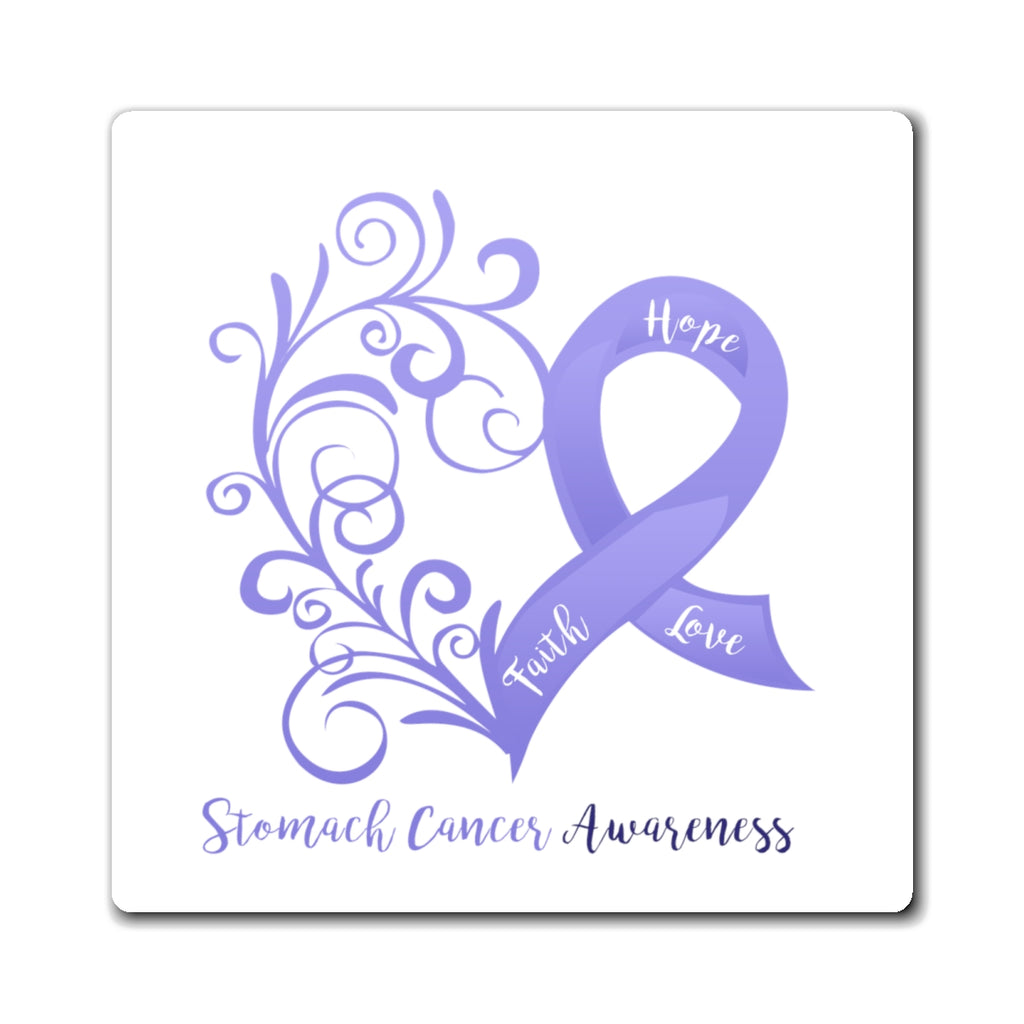Stomach Cancer Awareness Magnet (White Background) (3 Sizes Available)
