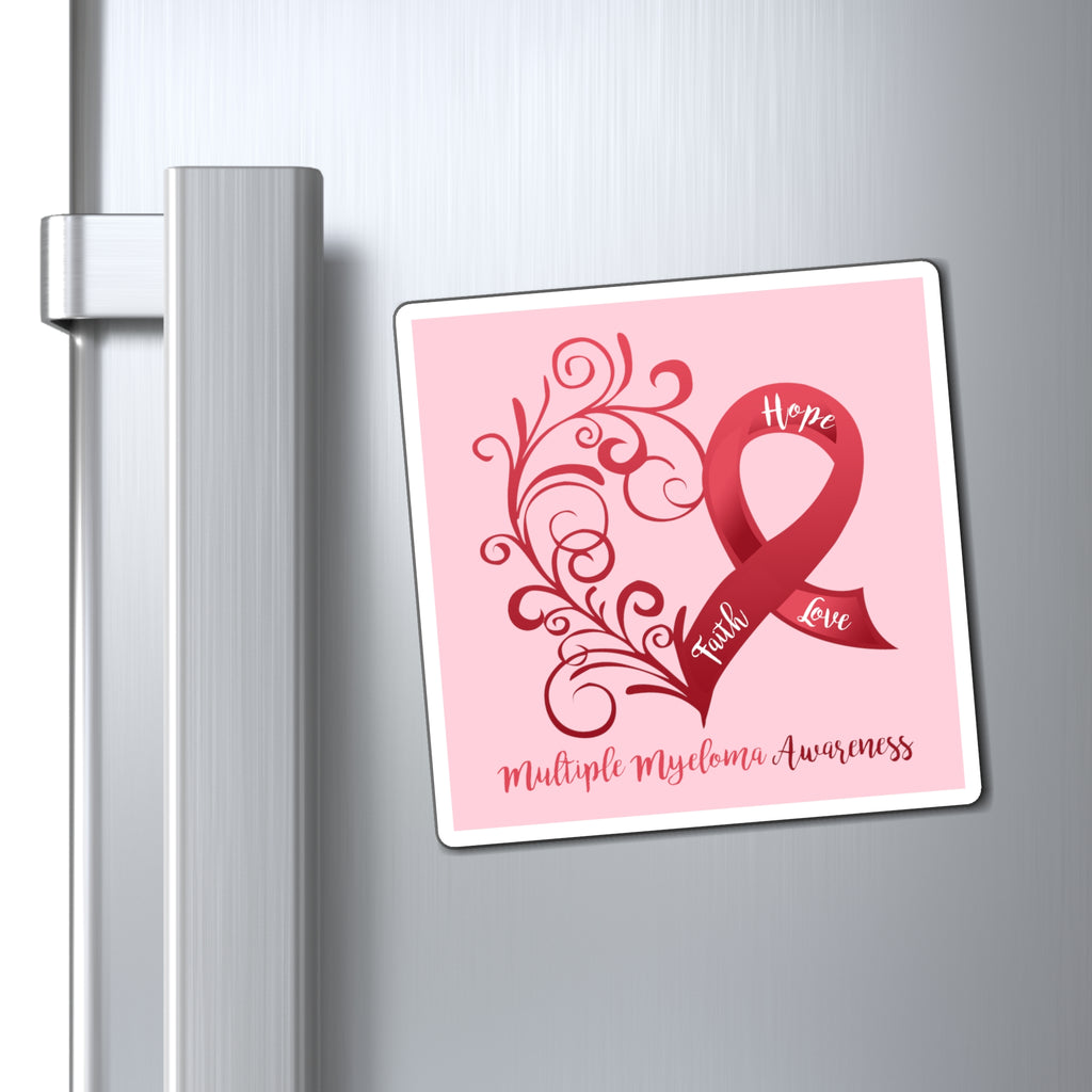 Multiple Myeloma Awareness Heart Magnet (3 Sizes Available)