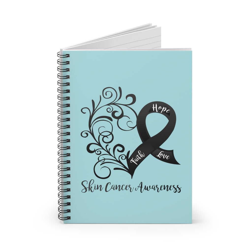 Skin Cancer Awareness Heart Spiral Journal - Ruled Line