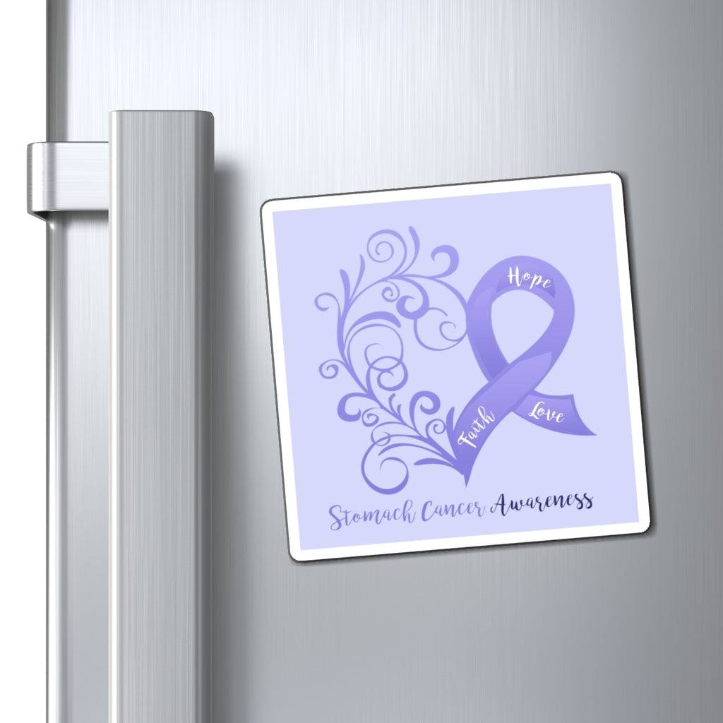Stomach Cancer Awareness Magnet (Periwinkle Blue Background) (3 Sizes Available)