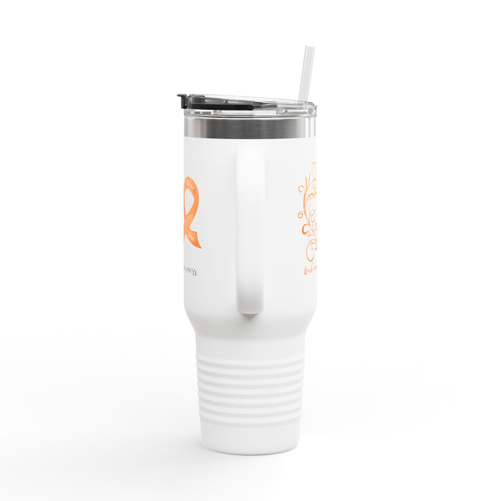 Leukemia Awareness Awareness Heart Insulated Travel Mug | 40oz