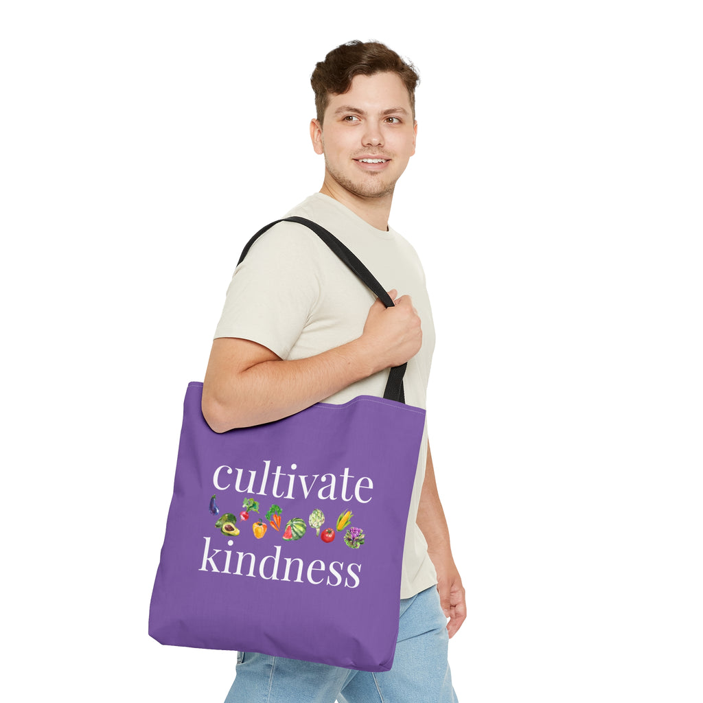 cultivate kindness Large "Purple" Tote Bag