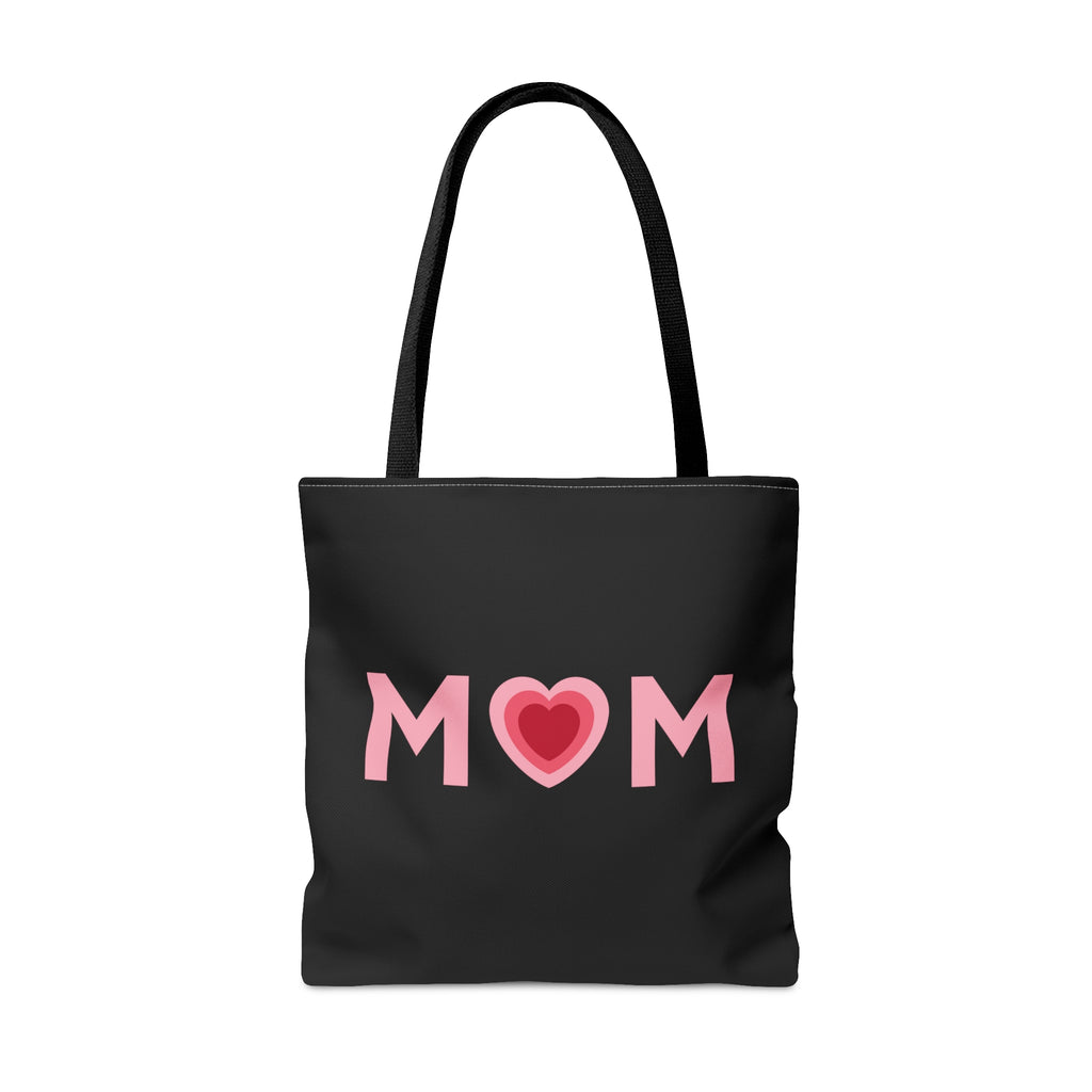 Mom Heart Large "Black" Tote Bag