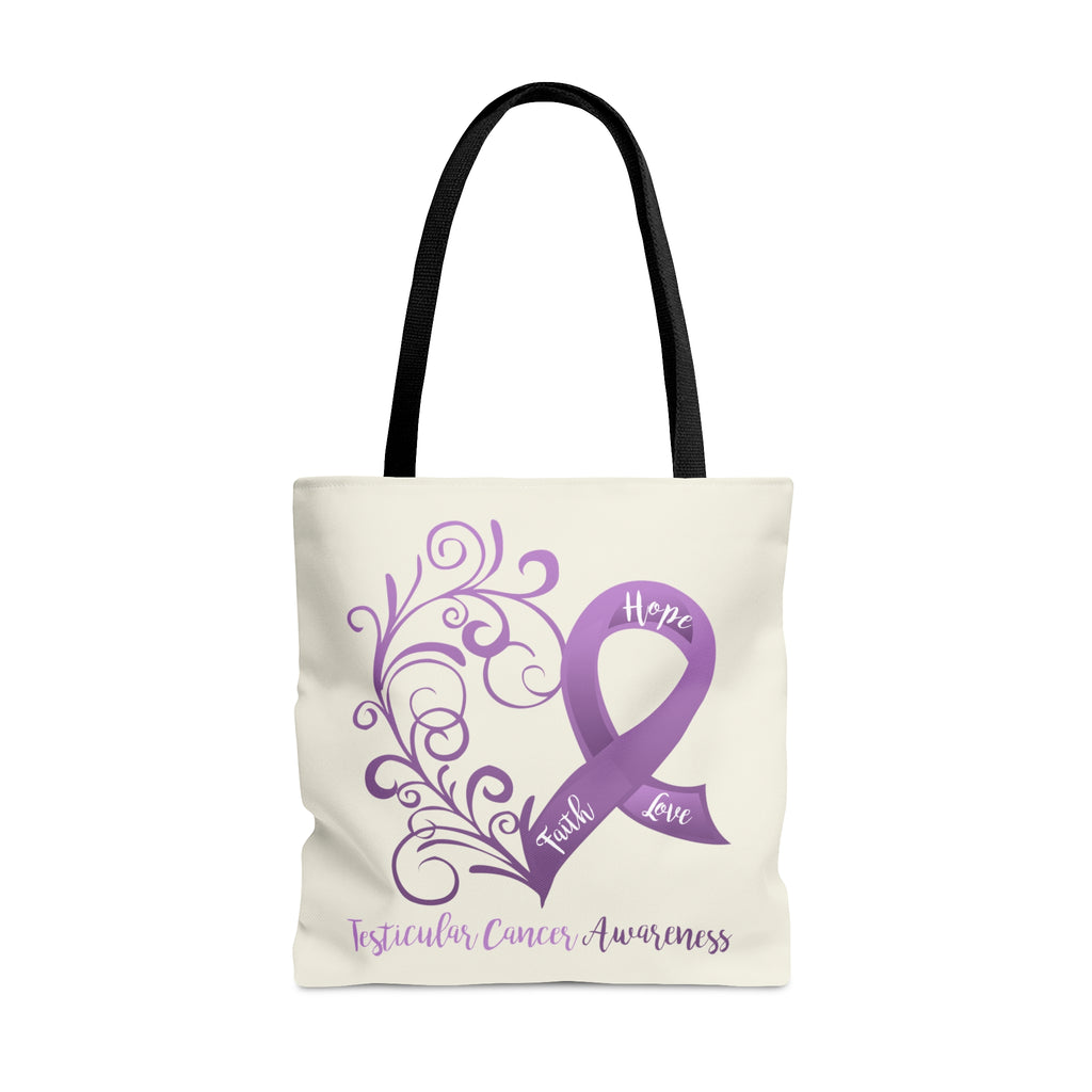 Testicular Cancer Awareness Large "Natural" Tote Bag
