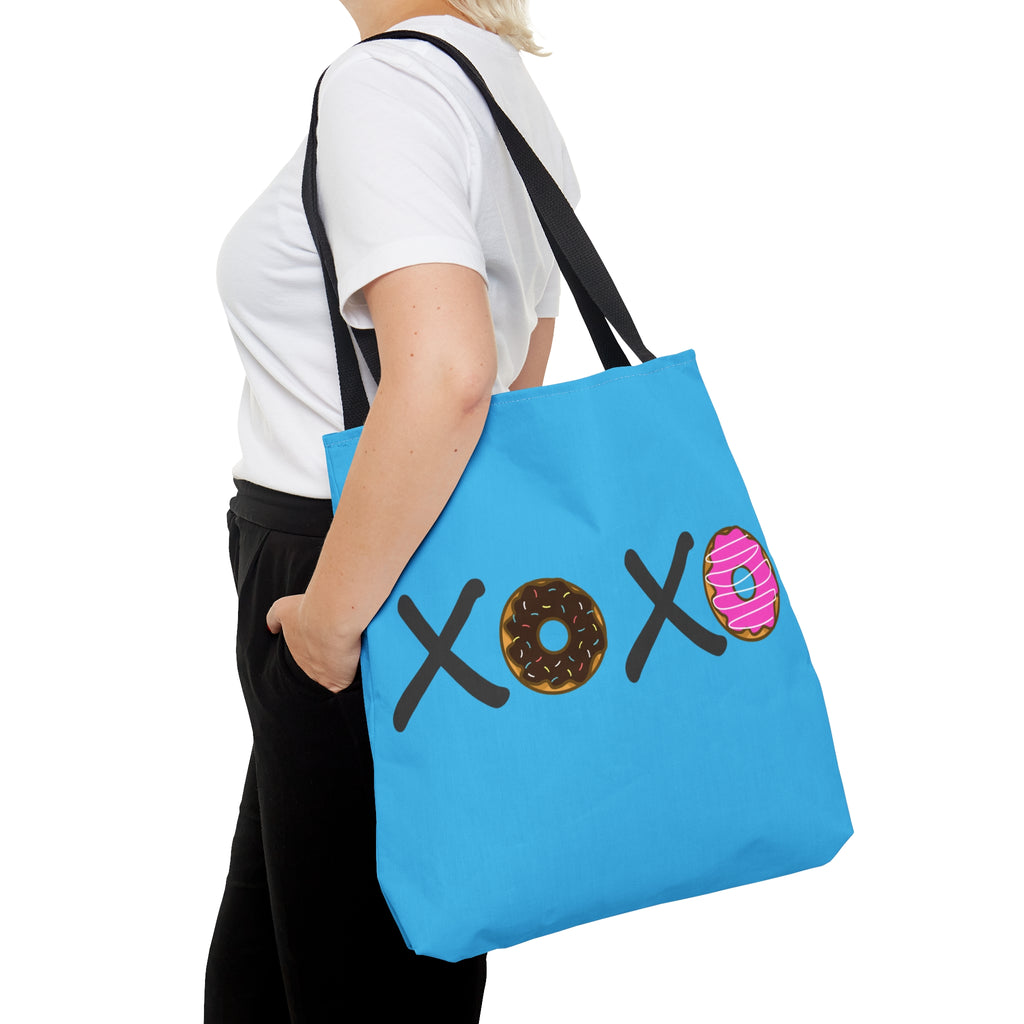 XOXO Donuts Large Aqua Tote Bag