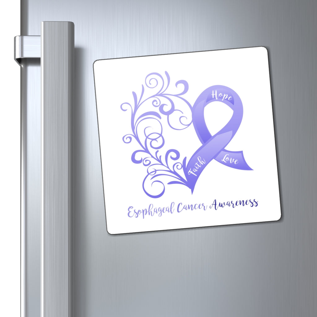 Esophageal Cancer Awareness Magnet (White Background) (3 Sizes Available)