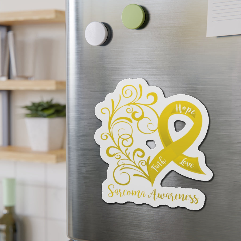 Sarcoma Awareness Heart Flexible Vehicle Magnet (6 X 6)