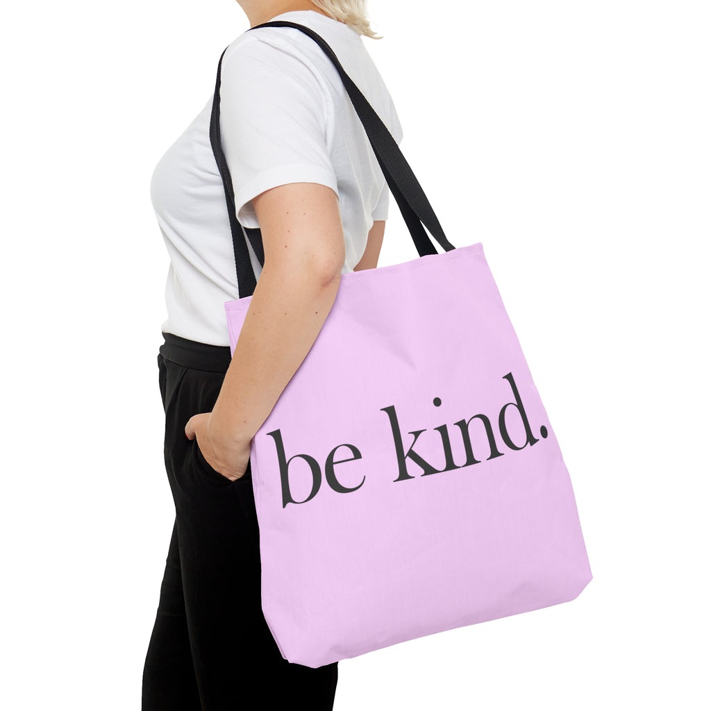 be kind. Pink Large Tote Bag